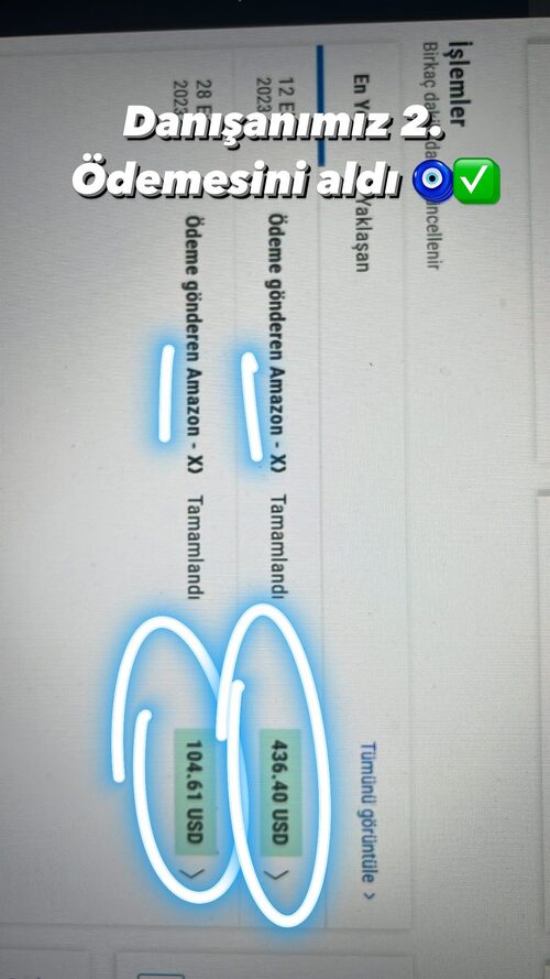 Amazon ikinci ödeme ekran görüntüsü